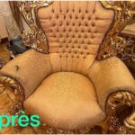 fauteuil tissu royal après