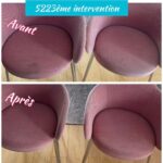 fauteuil tissu salle à manger avant et après